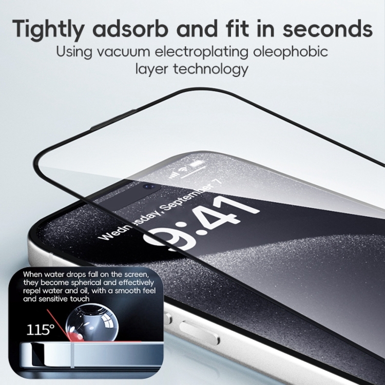 For iPhone 16 ZGA 0.33mm 2.5D Anti-static HD Tempered Glass Film For iPhone 16 ZGA 0.33mm 2.5D Anti-static HD Tempered Glass Film