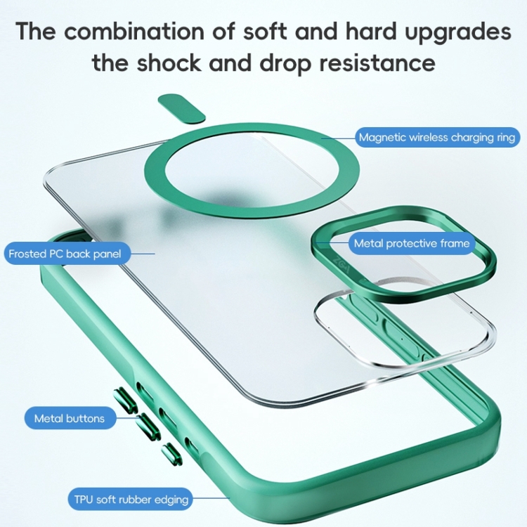 For iPhone 16 Plus ZGA Magsafe Frosted PC Hybrid TPU Phone Case(Pink) For iPhone 16 Plus ZGA Magsafe Frosted PC Hybrid TPU Phone Case(Pink)
