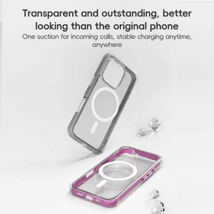 For iPhone 16 Plus ZGA Colorful Airbag Magsafe PC Hybrid TPU Phone Case(Pink) For iPhone 16 Plus ZGA Colorful Airbag Magsafe PC Hybrid TPU Phone Case(Pink)