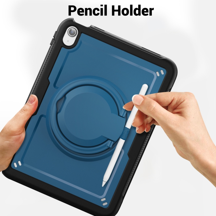 For iPad 10th Gen 10.9 2022 Honeycomb Hybrid Tablet Case with Handle Holder & Strap(Navy Blue) For iPad 10th Gen 10.9 2022 Honeycomb Hybrid Tablet Case with Handle Holder & Strap(Navy Blue)