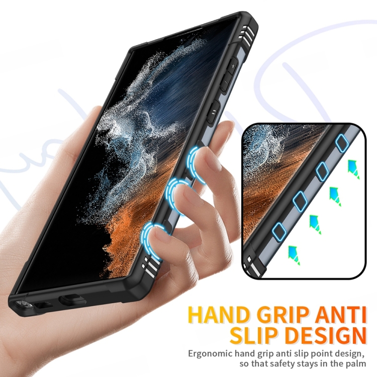 For Samsung Galaxy S24 Ultra 5G Ring Holder Phone Case(Grey)