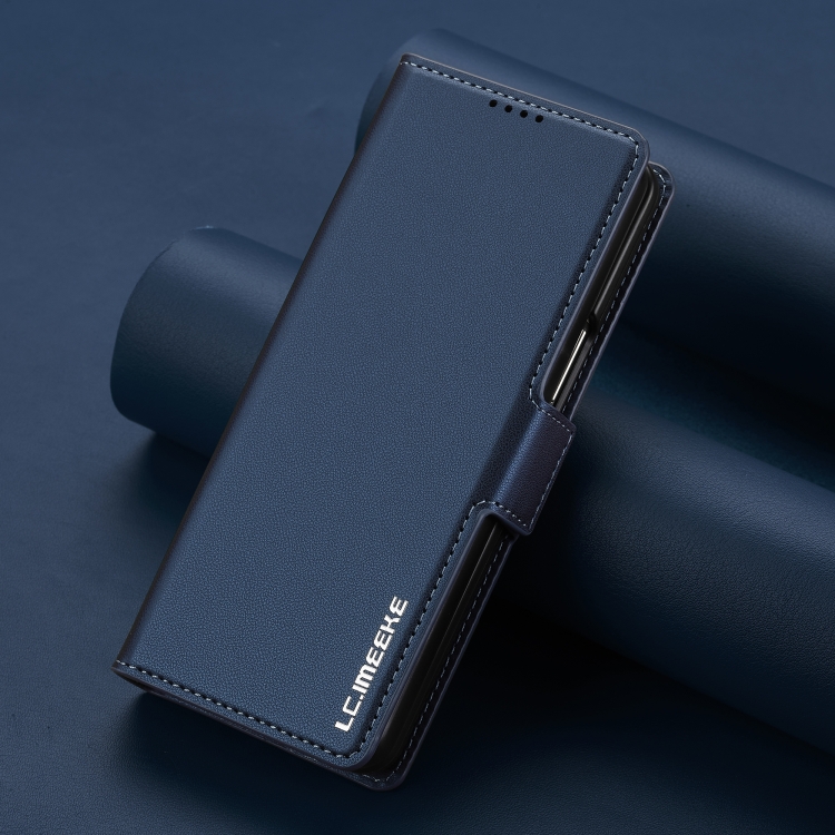 For Samsung Galaxy Z Fold4 LC.IMEEKE L1 Series Frosted Fine Texture PU Phone Case with Pen Slot, Pen Not Included(Blue) For Samsung Galaxy Z Fold4 LC.IMEEKE L1 Series Frosted Fine Texture PU Phone Case with Pen Slot, Pen Not Included(Blue)