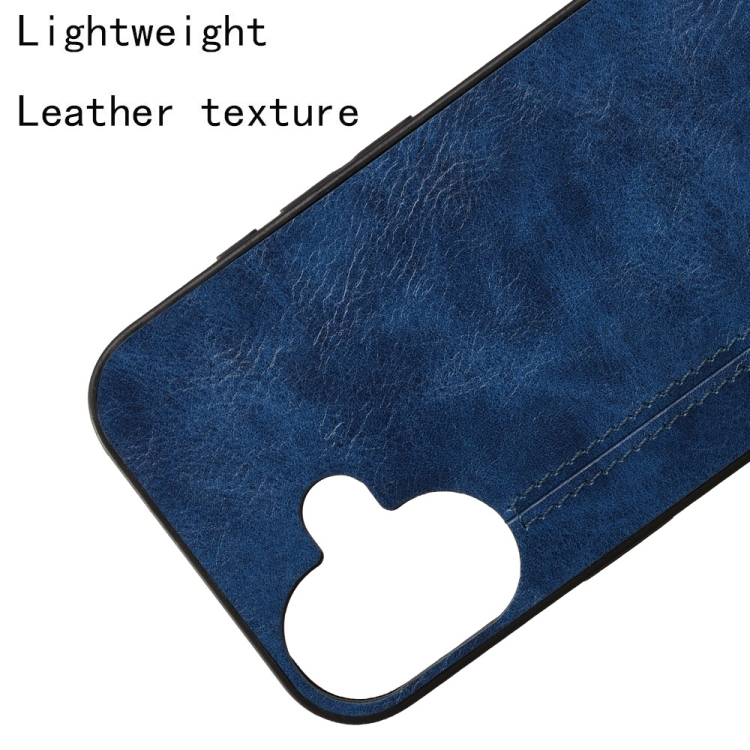 For iPhone 16 Plus Cow Pattern Sewing Card Bag Phone Case(Blue) For iPhone 16 Plus Cow Pattern Sewing Card Bag Phone Case(Blue)