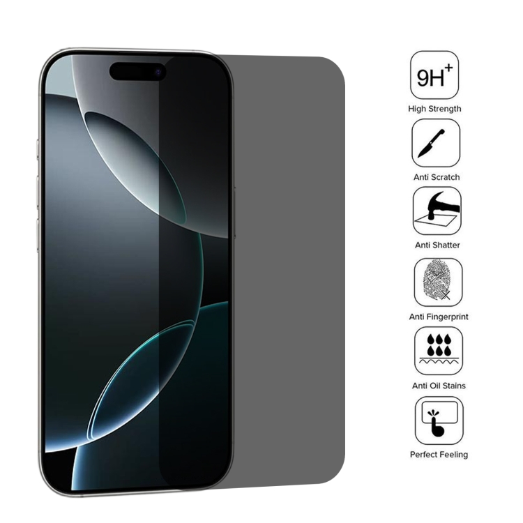 For iPhone 16 Pro 25pcs High Transparency Full Cover Anti-spy Tempered Glass Film For iPhone 16 Pro 25pcs High Transparency Full Cover Anti-spy Tempered Glass Film
