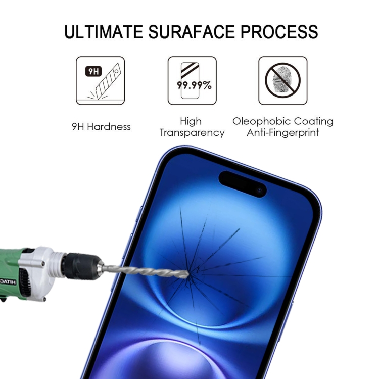 For iPhone 16 25pcs Full Glue Screen Tempered Glass Film For iPhone 16 25pcs Full Glue Screen Tempered Glass Film