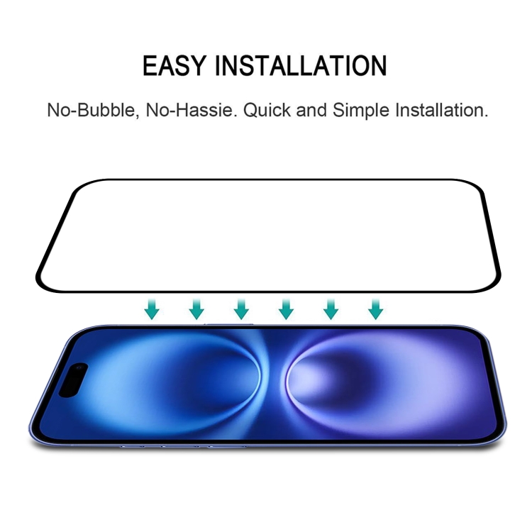 For iPhone 16 25pcs Full Glue Screen Tempered Glass Film For iPhone 16 25pcs Full Glue Screen Tempered Glass Film