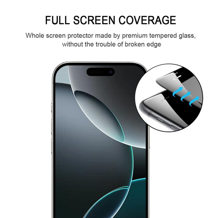 For iPhone 16 Pro 25pcs Full Glue Screen Tempered Glass Film For iPhone 16 Pro 25pcs Full Glue Screen Tempered Glass Film