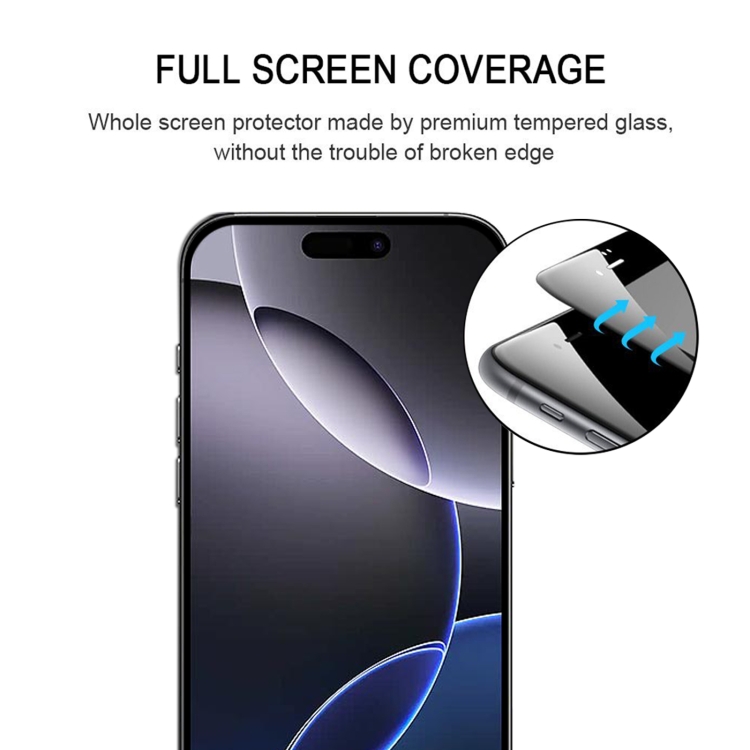 For iPhone 16 Pro Max 25pcs Full Glue Screen Tempered Glass Film For iPhone 16 Pro Max 25pcs Full Glue Screen Tempered Glass Film