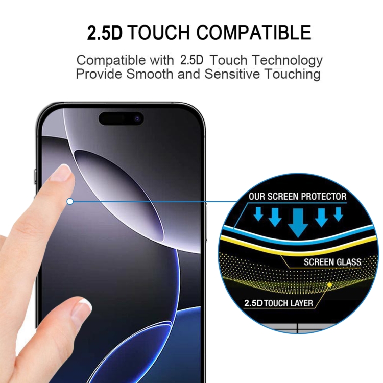 For iPhone 16 Pro Max 25pcs Full Glue Screen Tempered Glass Film For iPhone 16 Pro Max 25pcs Full Glue Screen Tempered Glass Film