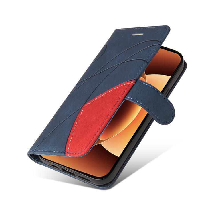 For Xiaomi 17 Pro Max Dual-color Splicing Flip Leather Phone Case(Blue)