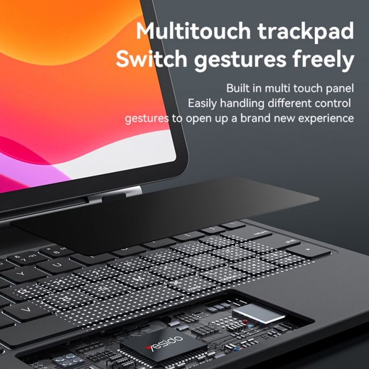 For iPad 10th Gen 10.9 2022 Yesido Dual-sided Clip Digital Display Magnetic Keyboard Leather Case(Black) For iPad 10th Gen 10.9 2022 Yesido Dual-sided Clip Digital Display Magnetic Keyboard Leather Case(Black)