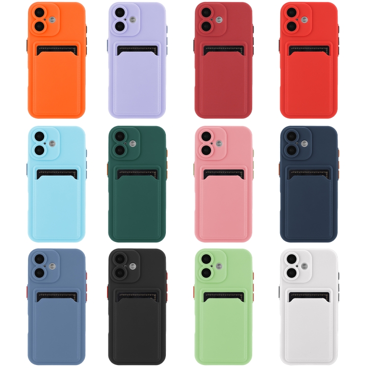 For iPhone 16 Plus Skin Feel Card Contrast Color Button TPU Phone Case(Dark Blue) For iPhone 16 Plus Skin Feel Card Contrast Color Button TPU Phone Case(Dark Blue)