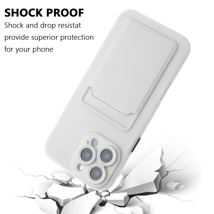 For iPhone 16 Pro Skin Feel Card Contrast Color Button TPU Phone Case(White) For iPhone 16 Pro Skin Feel Card Contrast Color Button TPU Phone Case(White)