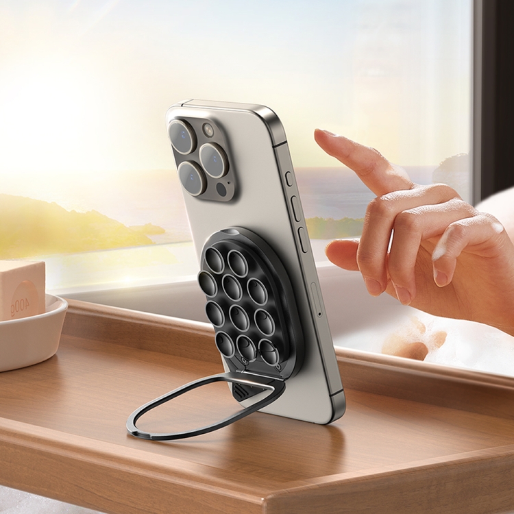 JOYROOM JR-ZS418 Silicone Suction Cup Magnetic Phone Holder(Black) JOYROOM JR-ZS418 Silicone Suction Cup Magnetic Phone Holder(Black)