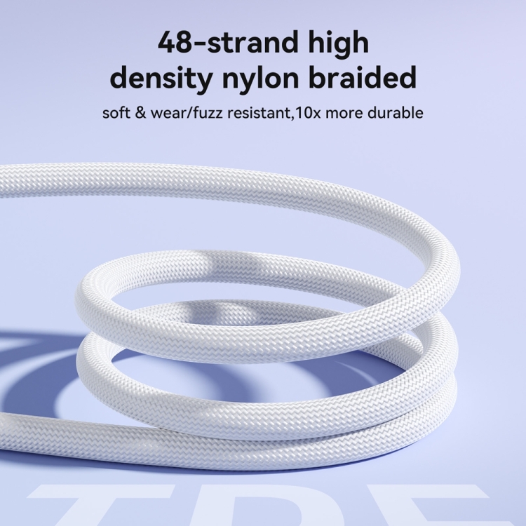 JOYROOM S-A42 Crystal Clear Series Fast Charging Data Cable, USB to 8 Pin Cable, Length: 1.2m(White) JOYROOM S-A42 Crystal Clear Series Fast Charging Data Cable, USB to 8 Pin Cable, Length: 1.2m(White)