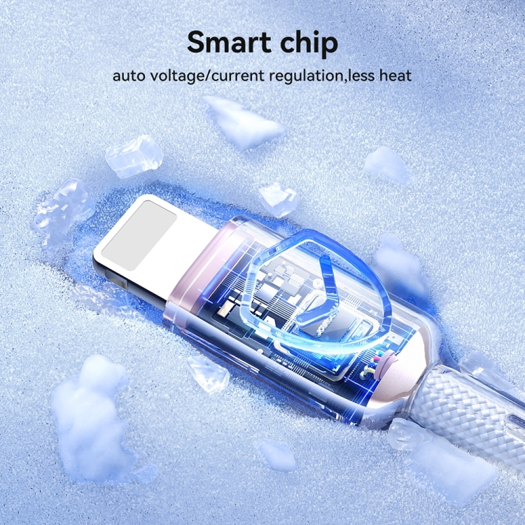 JOYROOM S-A42 Crystal Clear Series Fast Charging Data Cable, USB to 8 Pin Cable, Length: 1.2m(White) JOYROOM S-A42 Crystal Clear Series Fast Charging Data Cable, USB to 8 Pin Cable, Length: 1.2m(White)