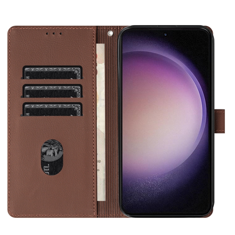 For Samsung Galaxy S23 FE 5G Cartoon Elephant Embossed Leather Phone Case(Brown) For Samsung Galaxy S23 FE 5G Cartoon Elephant Embossed Leather Phone Case(Brown)