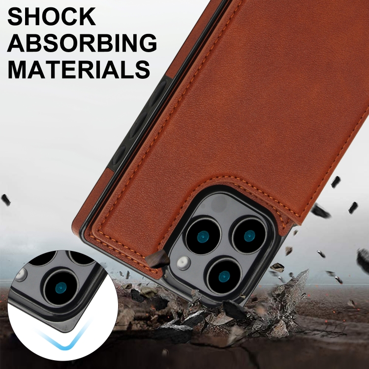 For iPhone 16 Pro Cross-body Square Dual-Buckle Card Flip Wallet Phone Case(Brown) For iPhone 16 Pro Cross-body Square Dual-Buckle Card Flip Wallet Phone Case(Brown)