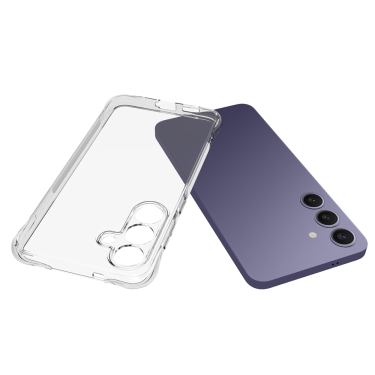 For Samsung Galaxy S25+ 5G Shockproof Non-slip Thickening TPU Phone Case(Transparent) For Samsung Galaxy S25+ 5G Shockproof Non-slip Thickening TPU Phone Case(Transparent)