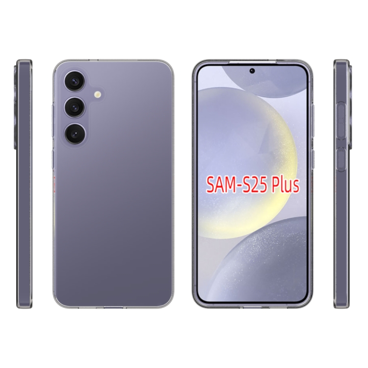 For Samsung Galaxy S25+ 5G Waterproof Texture TPU Phone Case(Transparent) For Samsung Galaxy S25+ 5G Waterproof Texture TPU Phone Case(Transparent)