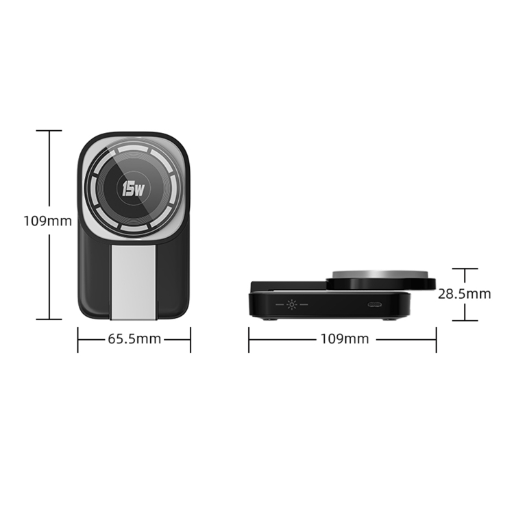 C40 Folding 3 in 1 MagSafe Magnetic Wireless Charger with LED Light(Black) C40 Folding 3 in 1 MagSafe Magnetic Wireless Charger with LED Light(Black)