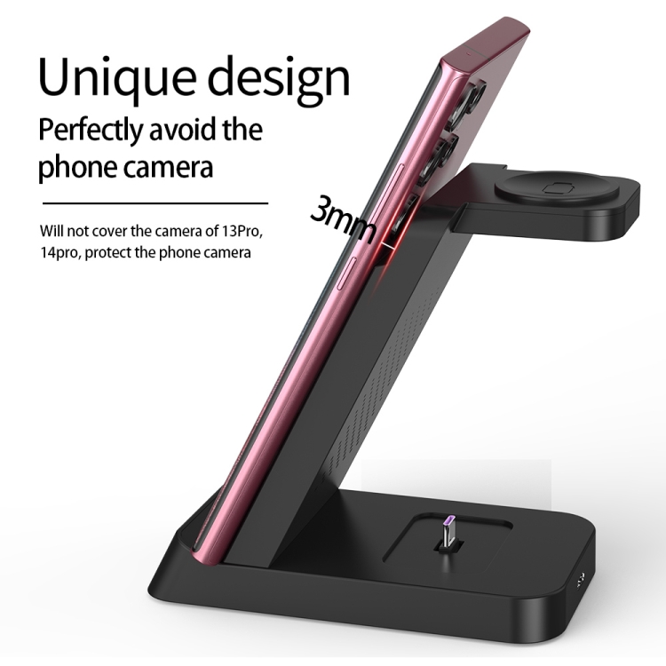 B20 18W Type-C 3-in-1 Vertical Charging Stand Phone Holder for Samsung Watch / Galaxy Buds(White) B20 18W Type-C 3-in-1 Vertical Charging Stand Phone Holder for Samsung Watch / Galaxy Buds(White)
