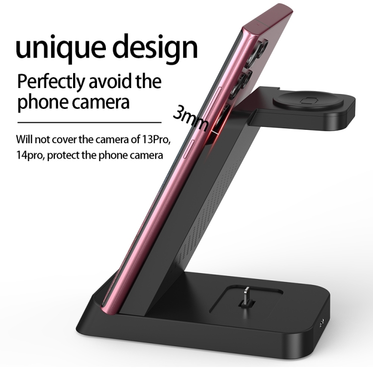 B20A 15W Qi Wireless Charger 3-in-1 Vertical Stand Phone Holder for Samsung Watch / Galaxy Buds(White) B20A 15W Qi Wireless Charger 3-in-1 Vertical Stand Phone Holder for Samsung Watch / Galaxy Buds(White)