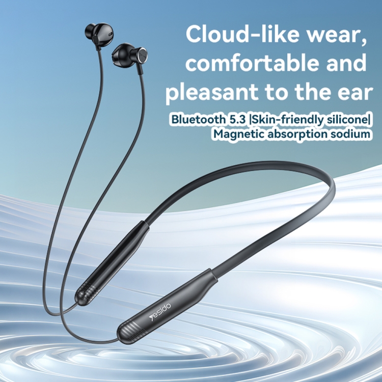 Yesido YSP20 Magnetic Neckband Wireless Bluetooth Earphone(Black) Yesido YSP20 Magnetic Neckband Wireless Bluetooth Earphone(Black)