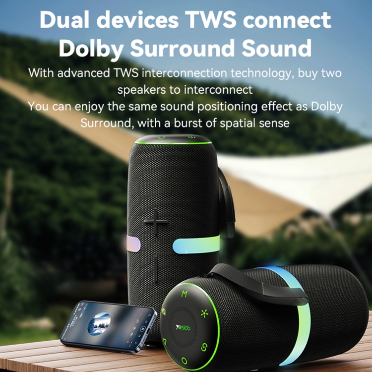 Yesido YSW22 30W Portable Wireless Bluetooth Speaker(Black) Yesido YSW22 30W Portable Wireless Bluetooth Speaker(Black)