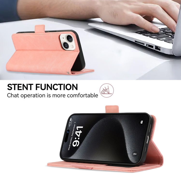 For Samsung Galaxy S25 Ultra 5G ABEEL Frosted Magnetic RFID Leather Phone Case(Pink) For Samsung Galaxy S25 Ultra 5G ABEEL Frosted Magnetic RFID Leather Phone Case(Pink)