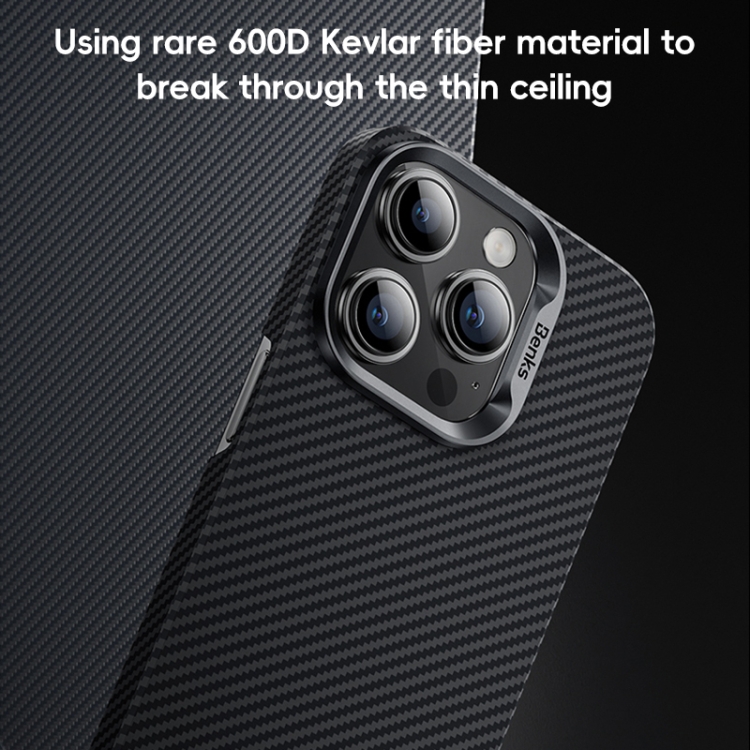 For iPhone 16 Pro Max Benks Classic Kevlar 600D Fiber MagSafe Phone Case(Black) For iPhone 16 Pro Max Benks Classic Kevlar 600D Fiber MagSafe Phone Case(Black)