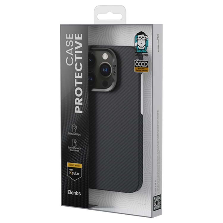 For iPhone 16 Pro Max Benks Classic Kevlar 600D Fiber MagSafe Phone Case(Black) For iPhone 16 Pro Max Benks Classic Kevlar 600D Fiber MagSafe Phone Case(Black)
