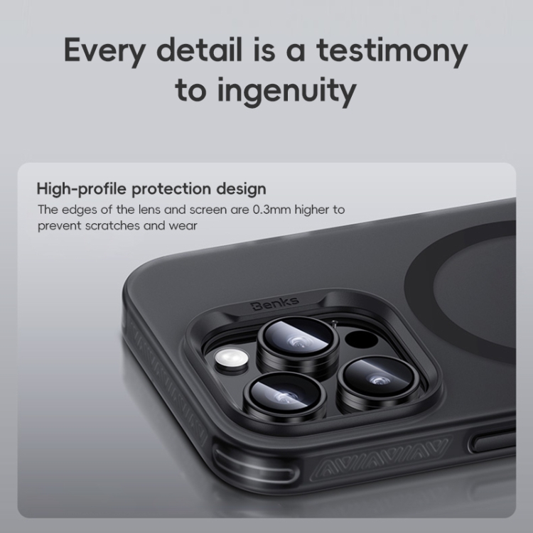 For iPhone 16 Pro Max Benks Frosted MagSafe Magnetic Shockproof Phone Case(Black) For iPhone 16 Pro Max Benks Frosted MagSafe Magnetic Shockproof Phone Case(Black)