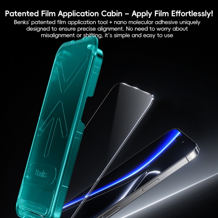 For iPhone 16 Pro Max Benks King Kong Series Corning Sapphire Glass Film For iPhone 16 Pro Max Benks King Kong Series Corning Sapphire Glass Film