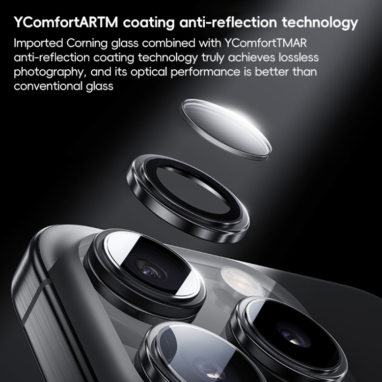 For iPhone 16 Pro Max Benks King Kong Series Corning Single Metal Lens Protective Film(Black) For iPhone 16 Pro Max Benks King Kong Series Corning Single Metal Lens Protective Film(Black)