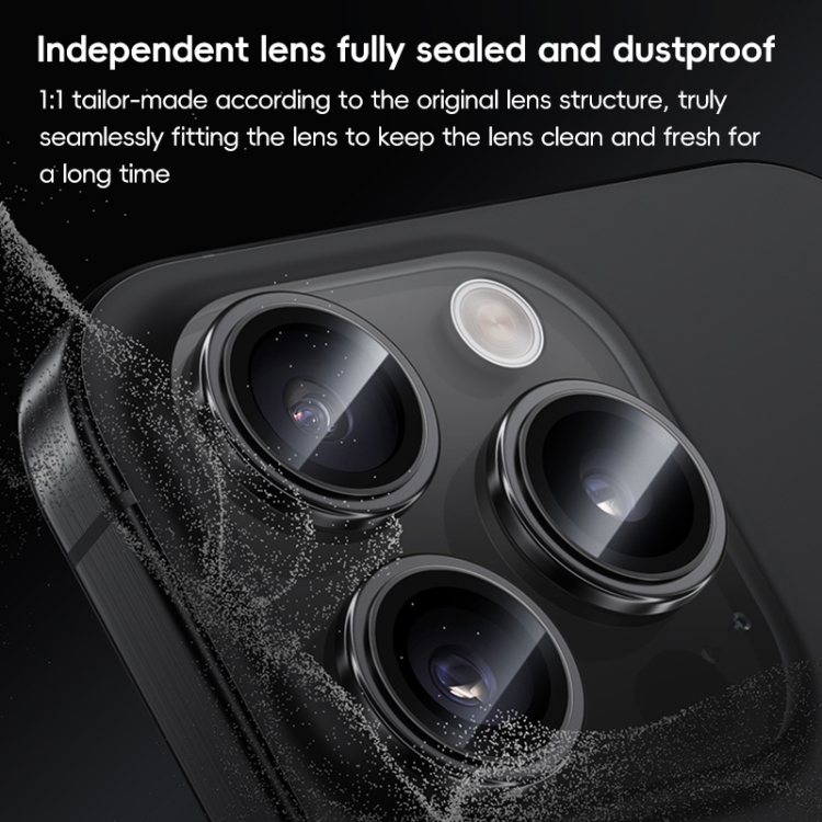 For iPhone 16 Pro Max Benks King Kong Series Corning Single Metal Lens Protective Film(Black) For iPhone 16 Pro Max Benks King Kong Series Corning Single Metal Lens Protective Film(Black)