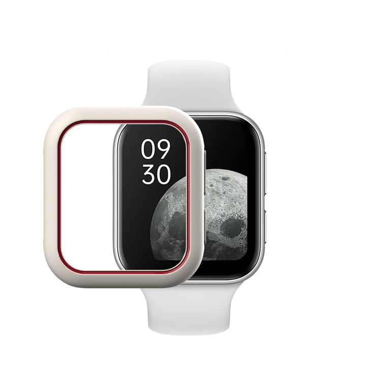 OPPO Watch 41mm Smart Watch TPU保護ケース用、カラー：ホワイト+レッド