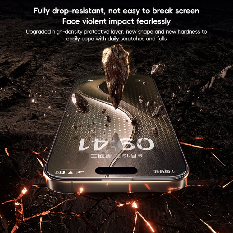 For iPhone 16 Pro Max Benks Black Gold Series 3D Heat Bending Full Glue Full Coverage HD Tempered Film For iPhone 16 Pro Max Benks Black Gold Series 3D Heat Bending Full Glue Full Coverage HD Tempered Film