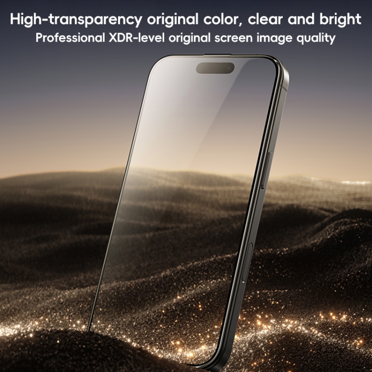 For iPhone 16 Pro Max Benks Black Gold Series 3D Heat Bending Full Glue Full Coverage HD Tempered Film For iPhone 16 Pro Max Benks Black Gold Series 3D Heat Bending Full Glue Full Coverage HD Tempered Film