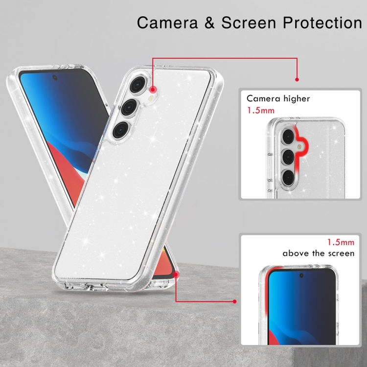 For Samsung Galaxy S24 FE 5G Terminator Style Shockproof Phone Case(White) For Samsung Galaxy S24 FE 5G Terminator Style Shockproof Phone Case(White)