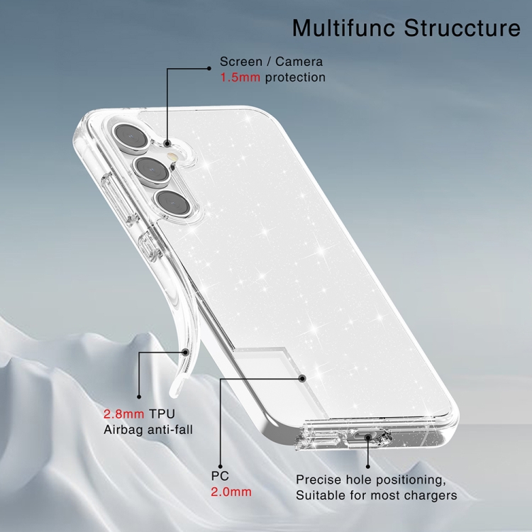 For Samsung Galaxy S24 FE 5G Terminator Style Shockproof Phone Case(White) For Samsung Galaxy S24 FE 5G Terminator Style Shockproof Phone Case(White)