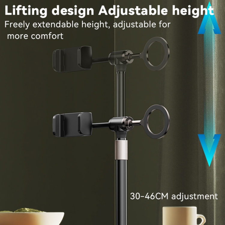 Yesido C297 Dual-use Live Broadcast Desktop Stand Metal Spring Clip / Magnetic Ring(Black) Yesido C297 Dual-use Live Broadcast Desktop Stand Metal Spring Clip / Magnetic Ring(Black)