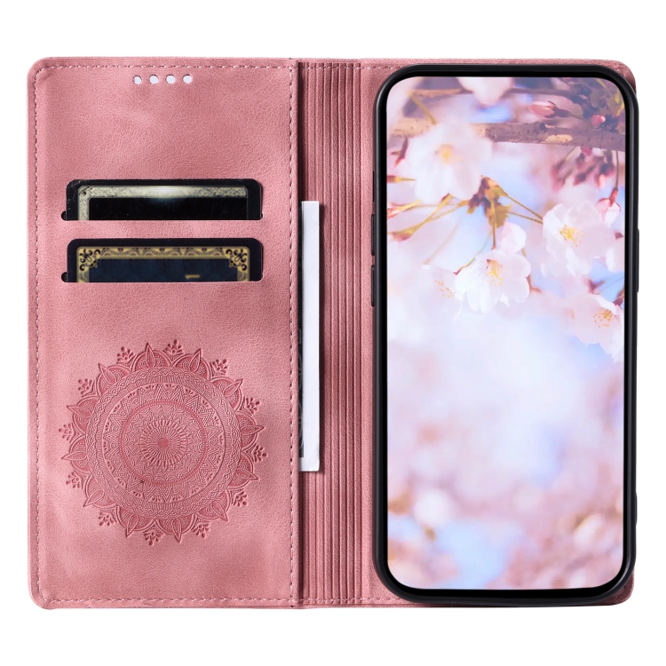 For Samsung Galaxy S25 Ultra 5G Totem Embossed Magnetic Leather Phone Case(Rose Gold) For Samsung Galaxy S25 Ultra 5G Totem Embossed Magnetic Leather Phone Case(Rose Gold)