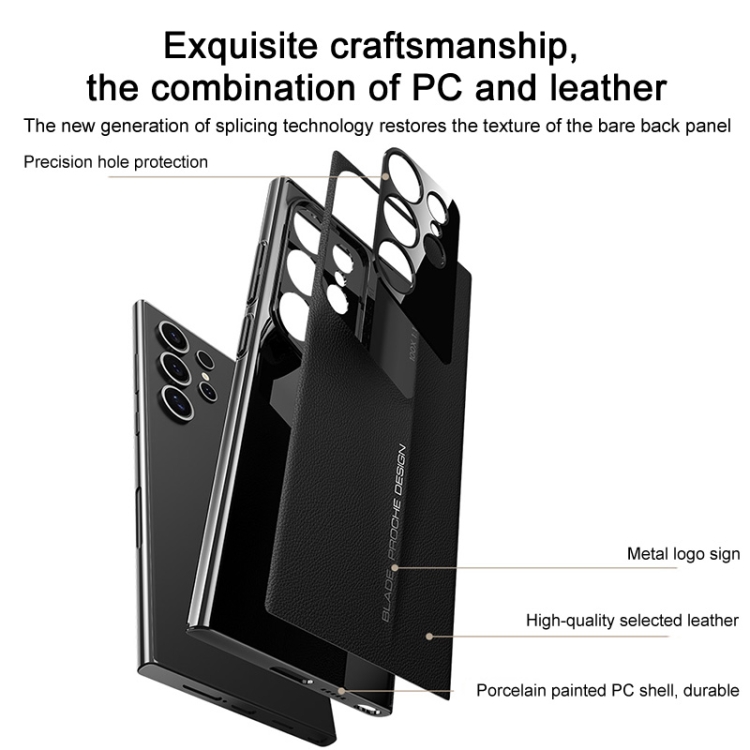 For Samsung Galaxy S23 Ultra J-20 Leather Skyline Design Full Coverage Phone Case(Gold) For Samsung Galaxy S23 Ultra J-20 Leather Skyline Design Full Coverage Phone Case(Gold)