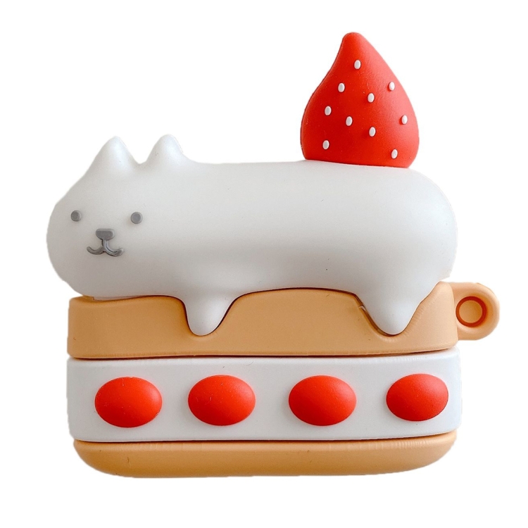 For AirPods Pro Strawberry Kitten Cake Shape Earphone Protective Case For AirPods Pro Strawberry Kitten Cake Shape Earphone Protective Case