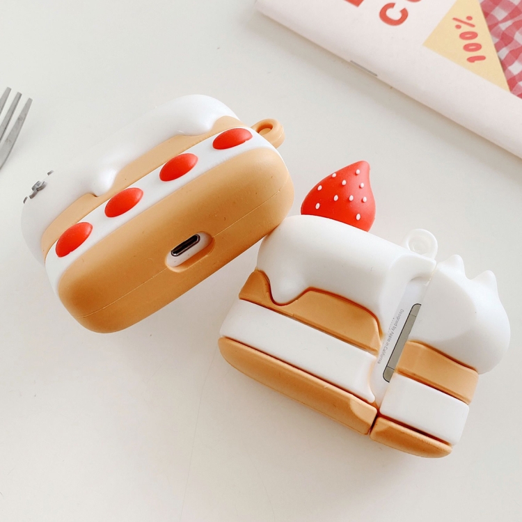 For AirPods Pro Strawberry Kitten Cake Shape Earphone Protective Case For AirPods Pro Strawberry Kitten Cake Shape Earphone Protective Case