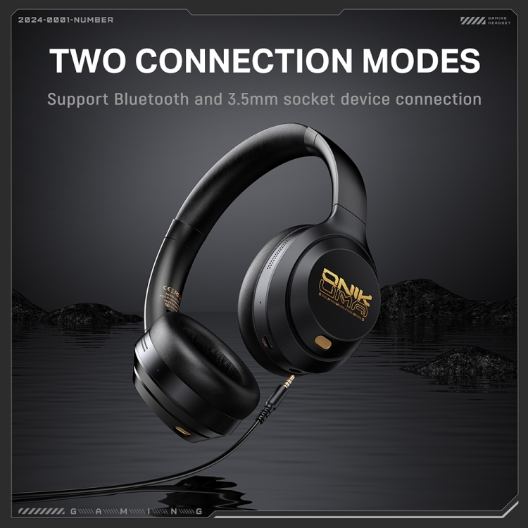 ONIKUMA GT811 Head-mounted Dual Noise Reduction Wireless Bluetooth Earphone(Black) ONIKUMA GT811 Head-mounted Dual Noise Reduction Wireless Bluetooth Earphone(Black)
