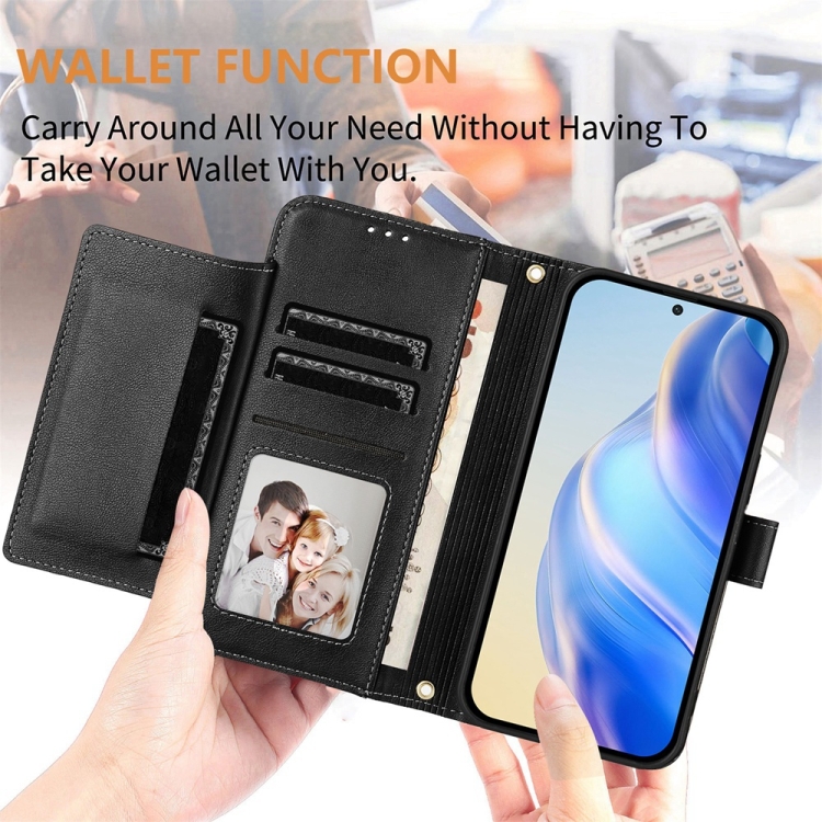 For Samsung Galaxy S22 5G Multi-Card Slots Zipper Wallet Leather Phone Case(Black) For Samsung Galaxy S22 5G Multi-Card Slots Zipper Wallet Leather Phone Case(Black)