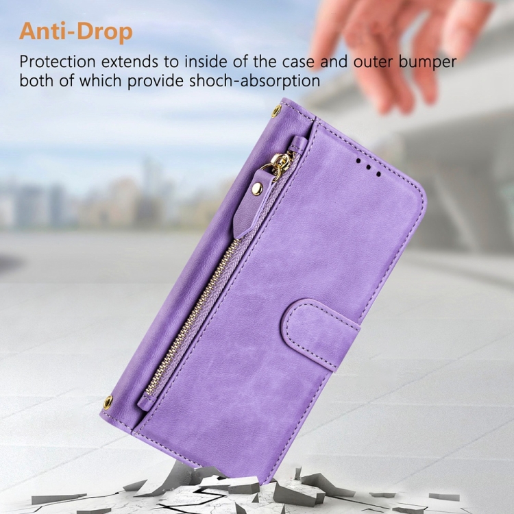 For Samsung Galaxy S25+ 5G Multi-Card Slots Zipper Wallet Leather Phone Case(Purple) For Samsung Galaxy S25+ 5G Multi-Card Slots Zipper Wallet Leather Phone Case(Purple)