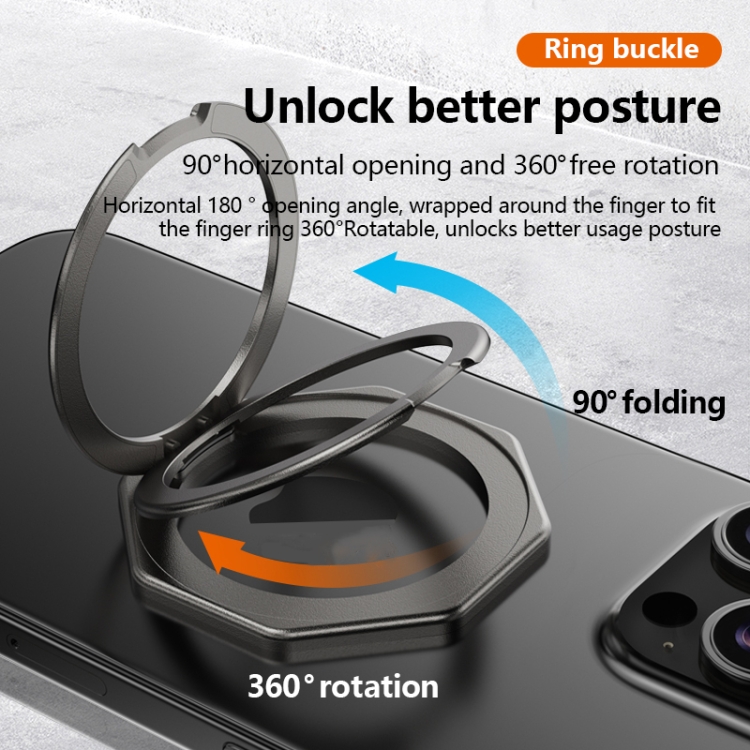 Aluminium Alloy Magsafe Magnetic Ring Phone Holder(Black) Aluminium Alloy Magsafe Magnetic Ring Phone Holder(Black)